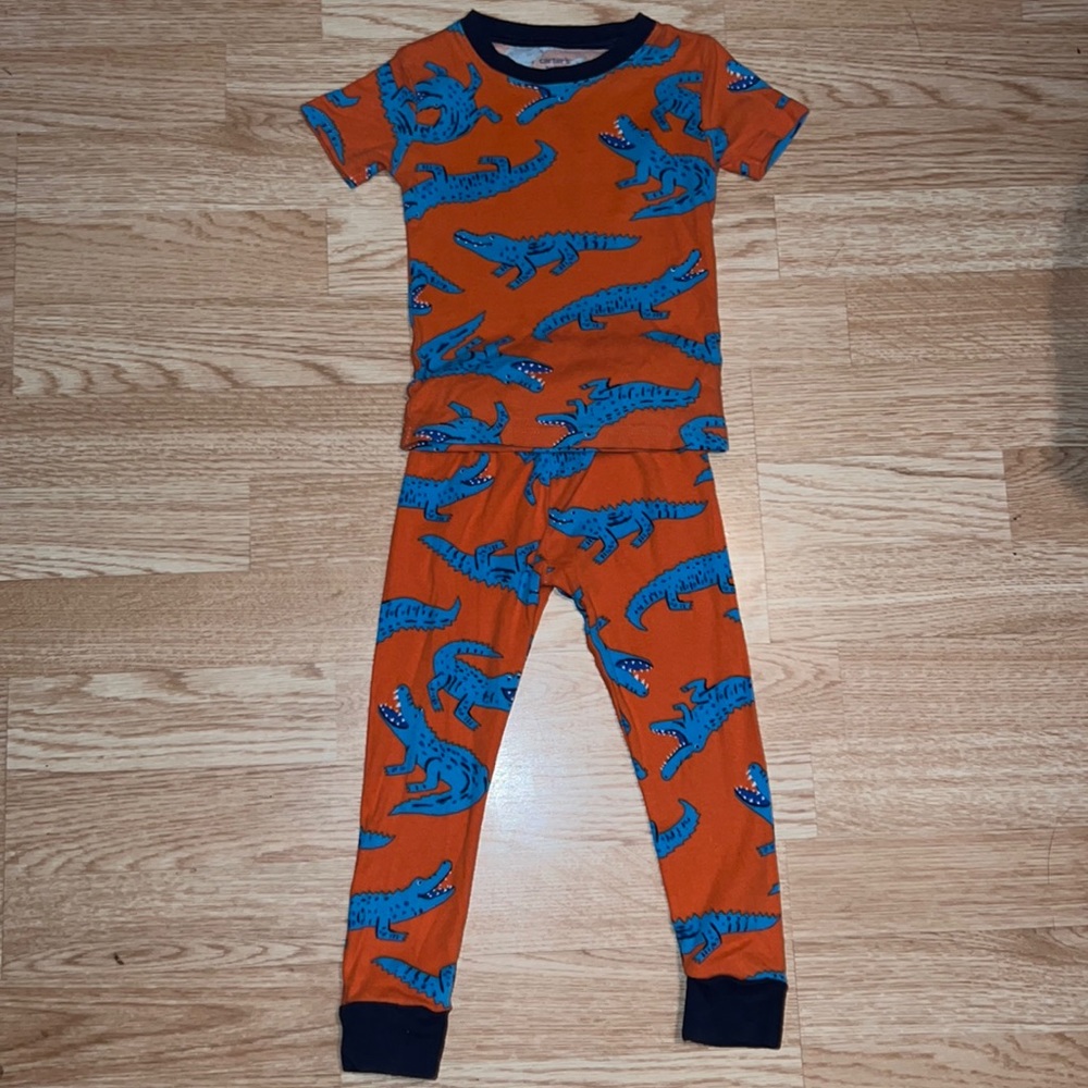 Carters Crocodile Pajamas Size 3t
